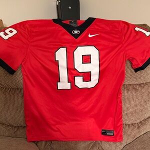 Brock Bowers Nike Red Georgia Football Jersey #19 adult L